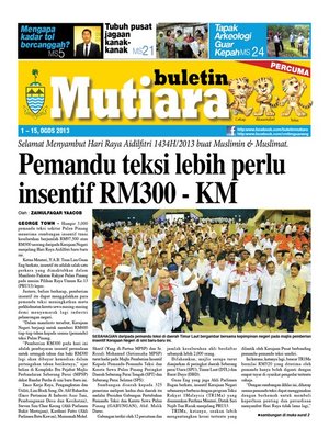 cover image of Buletin Mutiara 1-15 Ogos 2013
